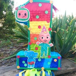 Handmade Cocomelon Number One piñata
